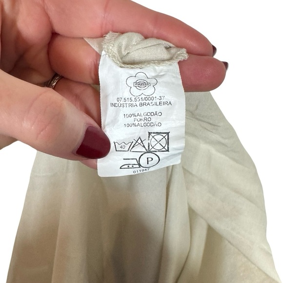 FARM Rio Olive Green Floral Tiered Midi Skirt with Yellow Embroidery - Picture 7 of 9